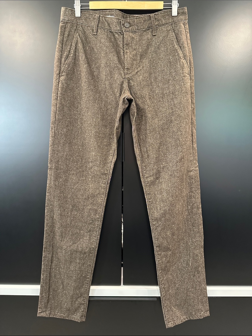 AG Adriano Goldschmied The Marshall Slim Trouser Brown Textured Pants Mens 32x34